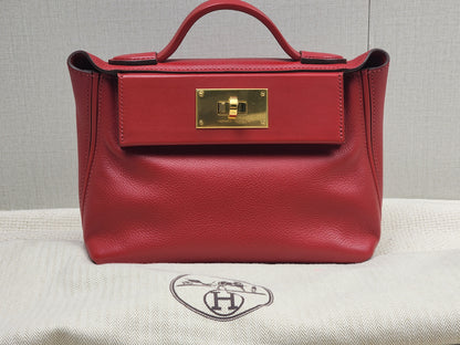 Hermes Rouge Piment Mini 2424 (GHW)