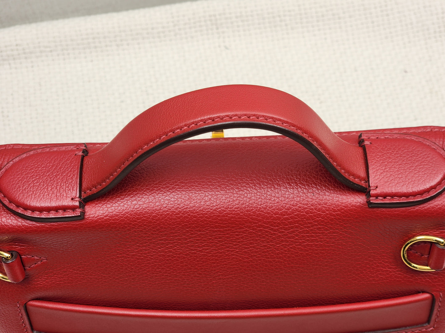 Hermes Rouge Piment Mini 2424 (GHW)