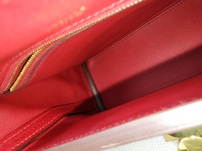 Hermes Rouge Piment Mini 2424 (GHW)