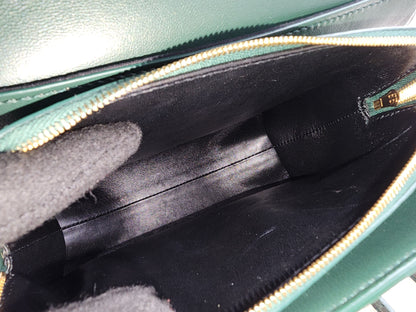 Balenciaga Green Croc Embossed Top Handle Bag (GHW)