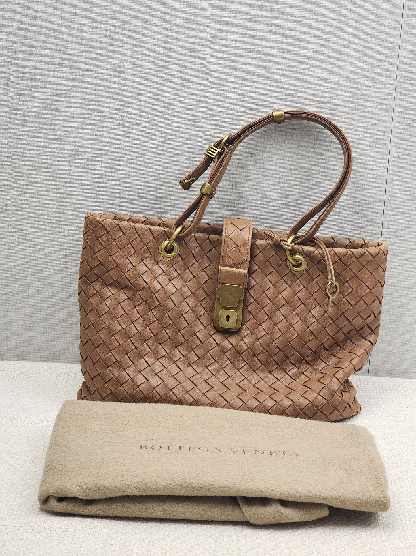 Bottega Veneta Brown Nappa Small Intrecciato Capri Bag&nbsp;