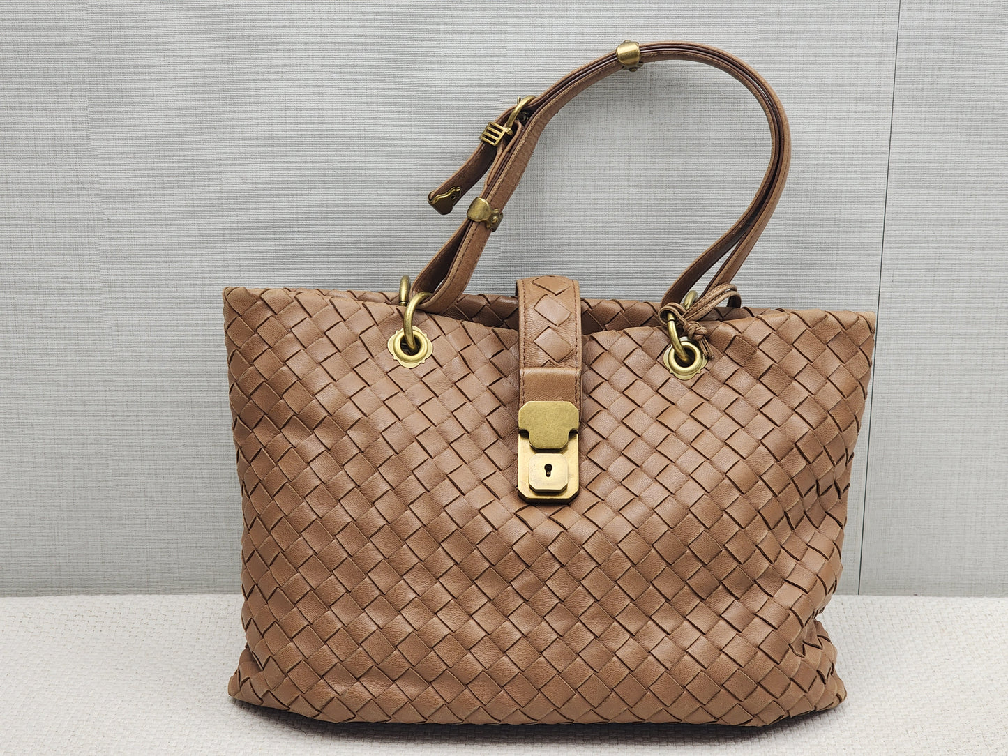 Bottega Veneta Brown Nappa Small Intrecciato Capri Bag&nbsp;