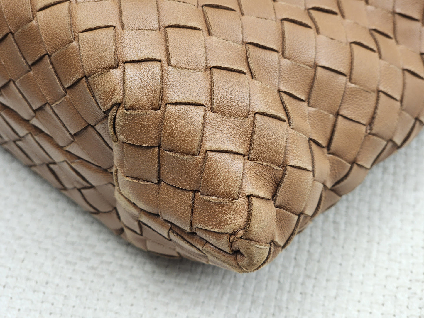 Bottega Veneta Brown Nappa Small Intrecciato Capri Bag&nbsp;