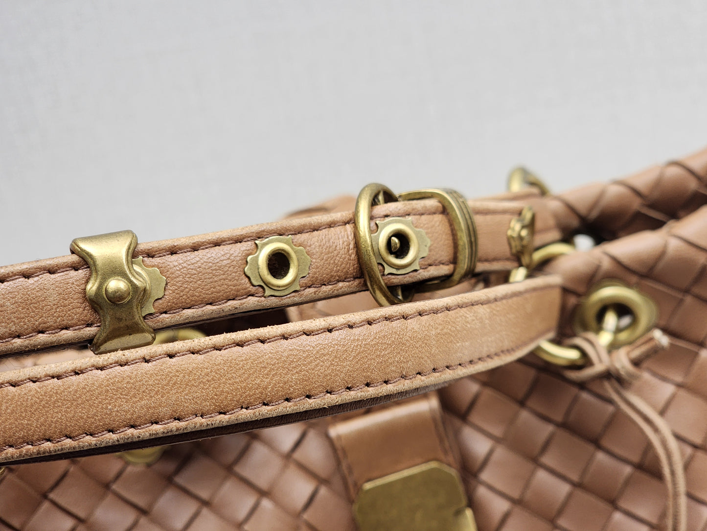 Bottega Veneta Brown Nappa Small Intrecciato Capri Bag&nbsp;