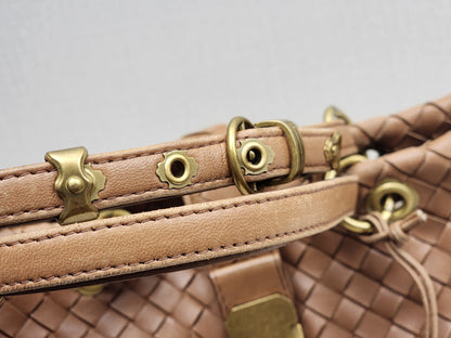 Bottega Veneta Brown Nappa Small Intrecciato Capri Bag&nbsp;