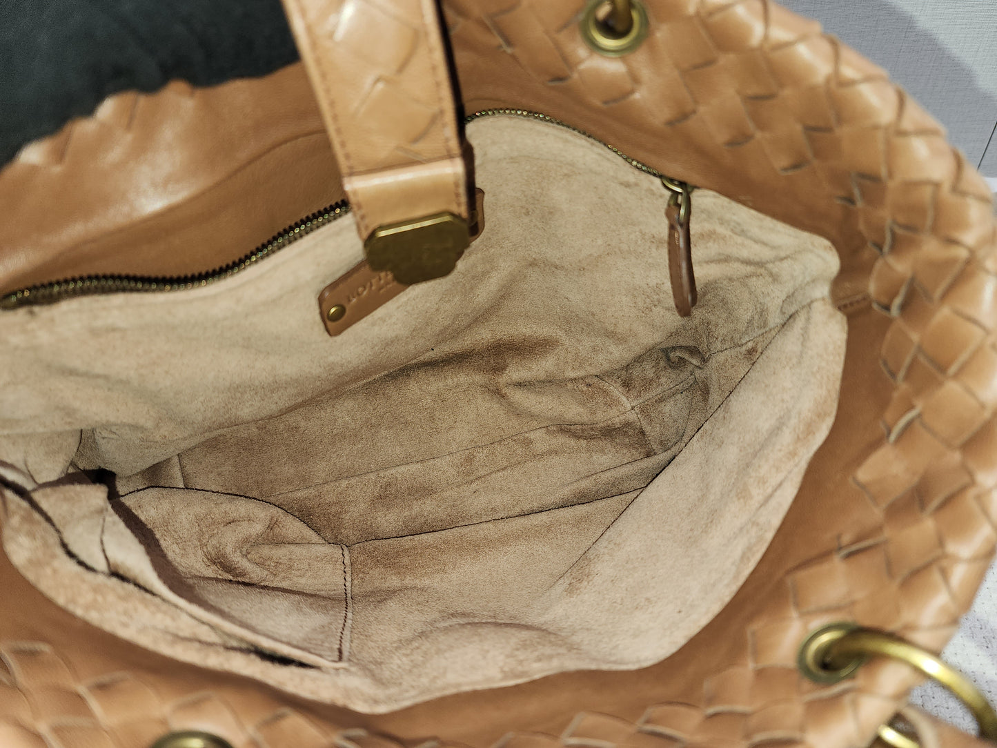 Bottega Veneta Brown Nappa Small Intrecciato Capri Bag&nbsp;