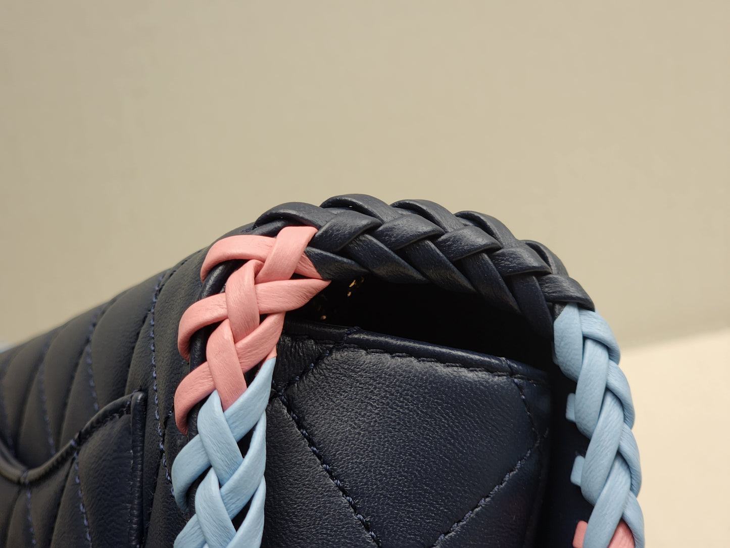 Chanel Blue Calfskin 23A Braided Full Flap Bag (LGHW)