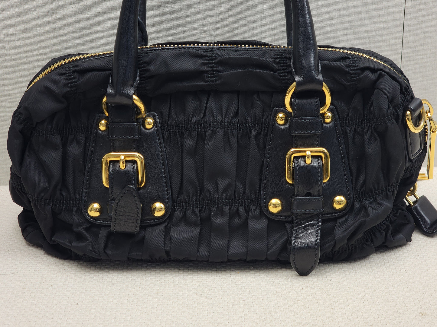 Prada Black Nylon Tessuto Gaufre Bag (GHW)