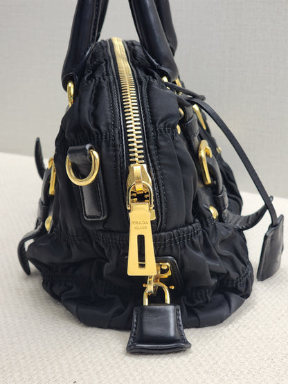 Prada Black Nylon Tessuto Gaufre Bag (GHW)
