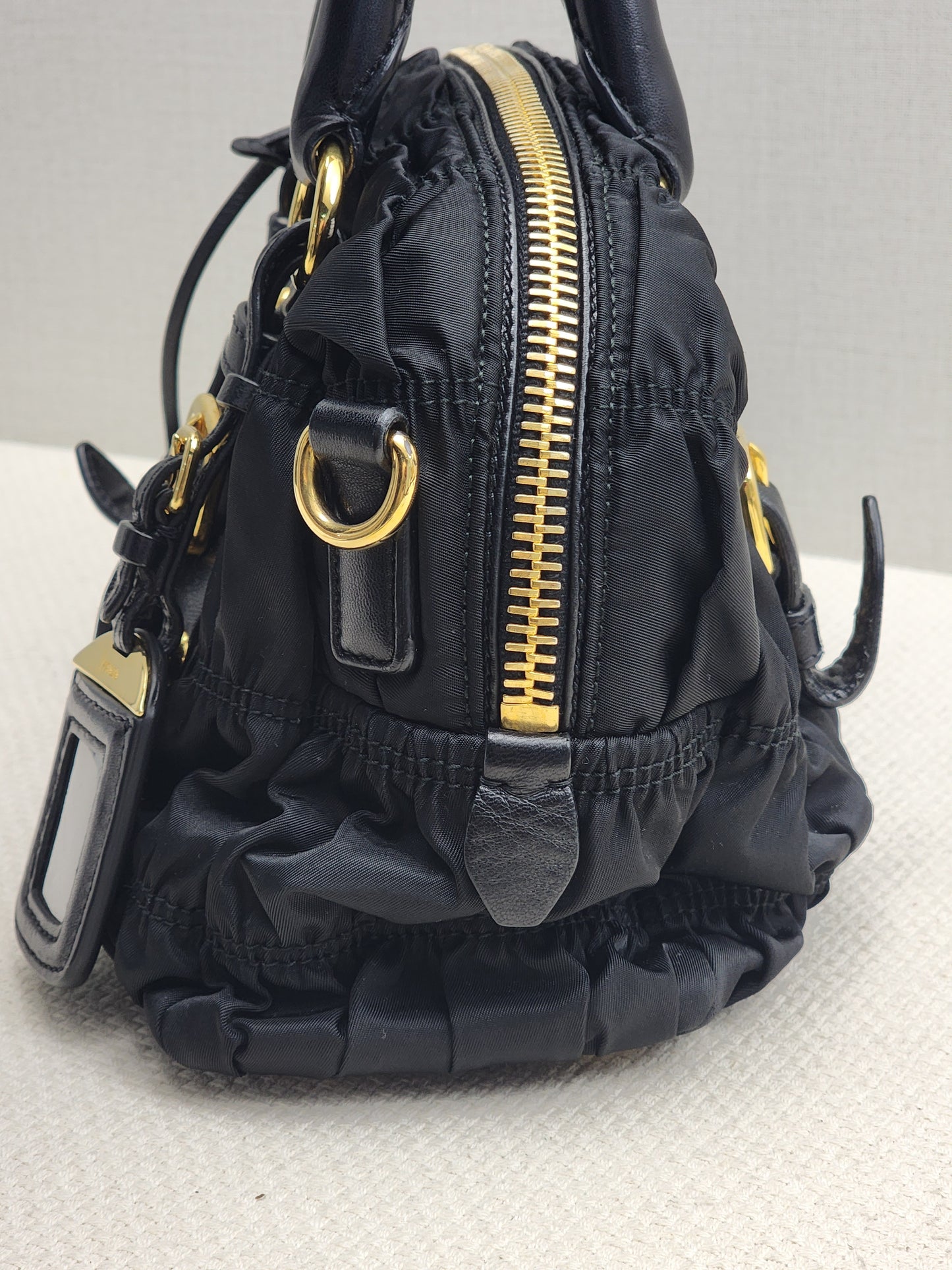 Prada Black Nylon Tessuto Gaufre Bag (GHW)