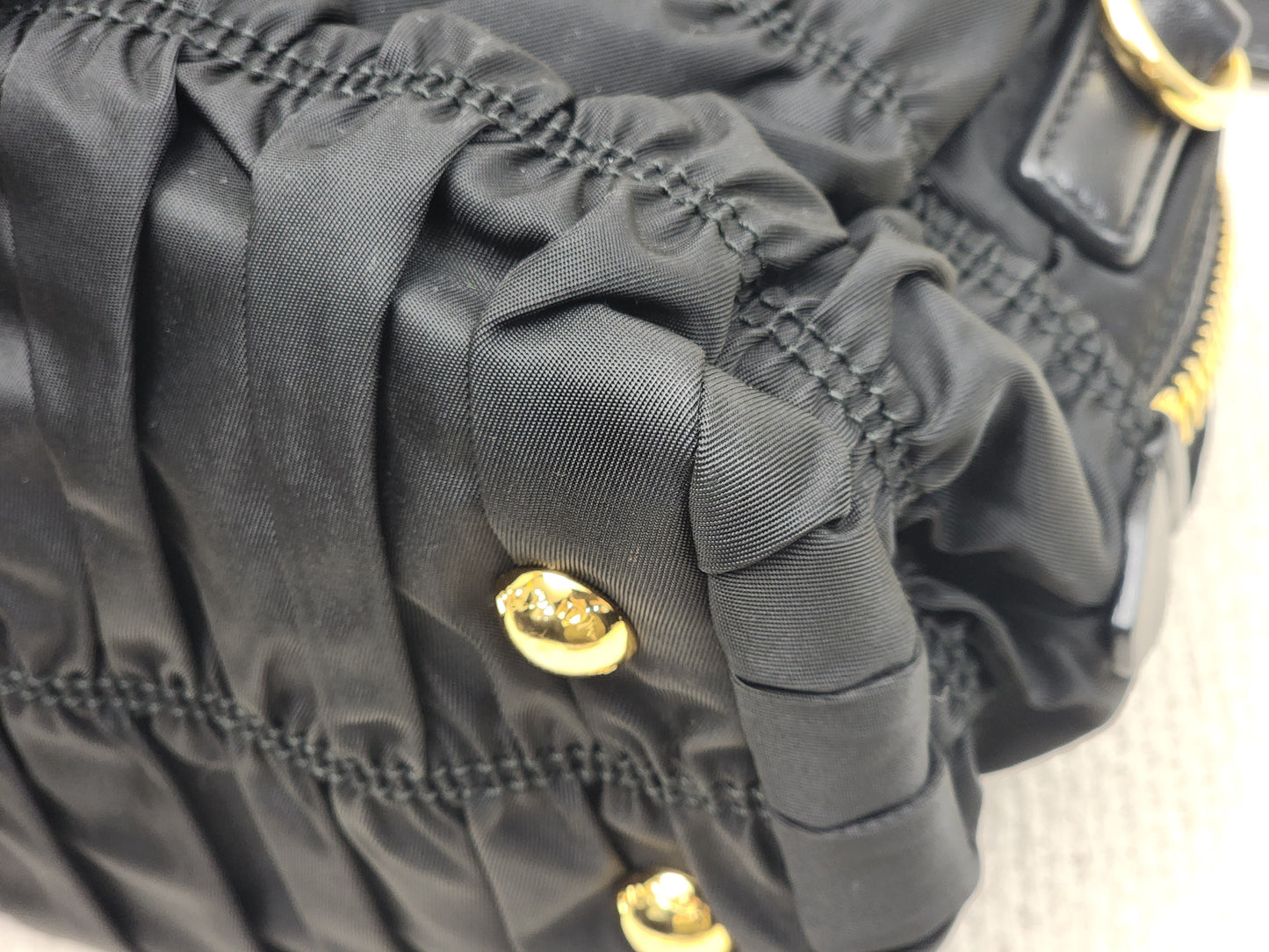 Prada Black Nylon Tessuto Gaufre Bag (GHW)
