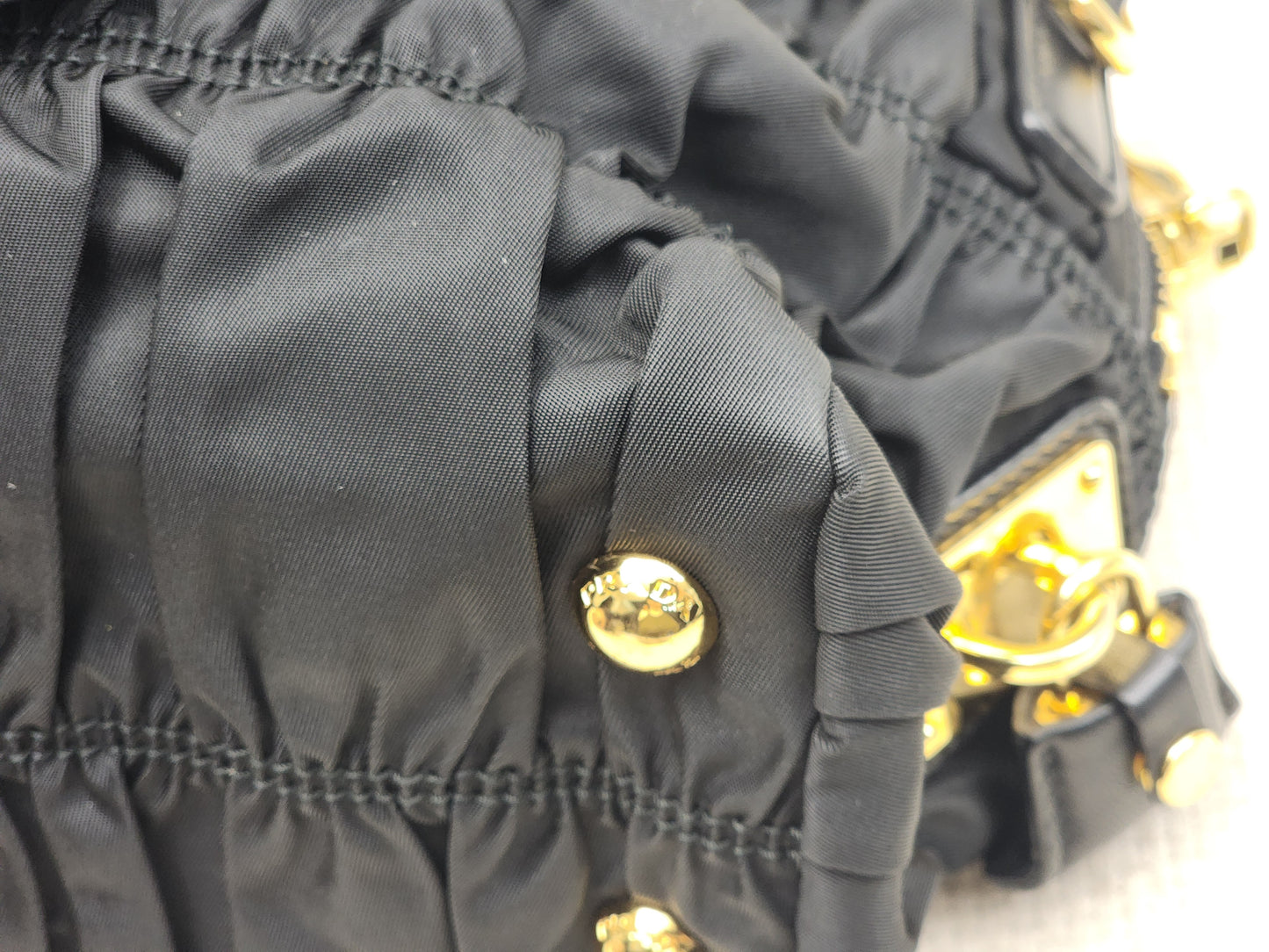 Prada Black Nylon Tessuto Gaufre Bag (GHW)