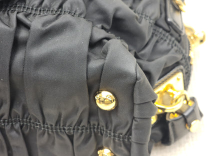 Prada Black Nylon Tessuto Gaufre Bag (GHW)