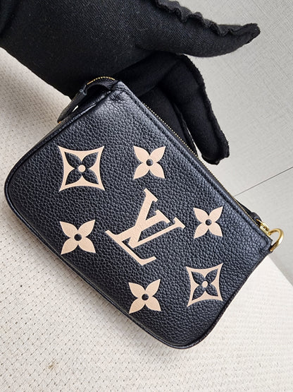 LV Black / Creme Empreinte Mini Pochette