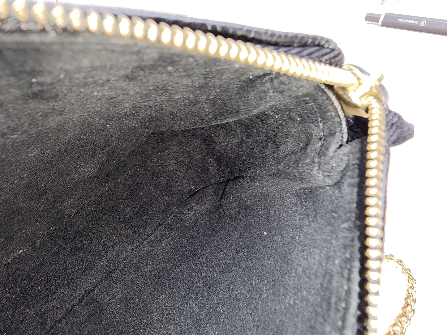 LV Black / Creme Empreinte Mini Pochette