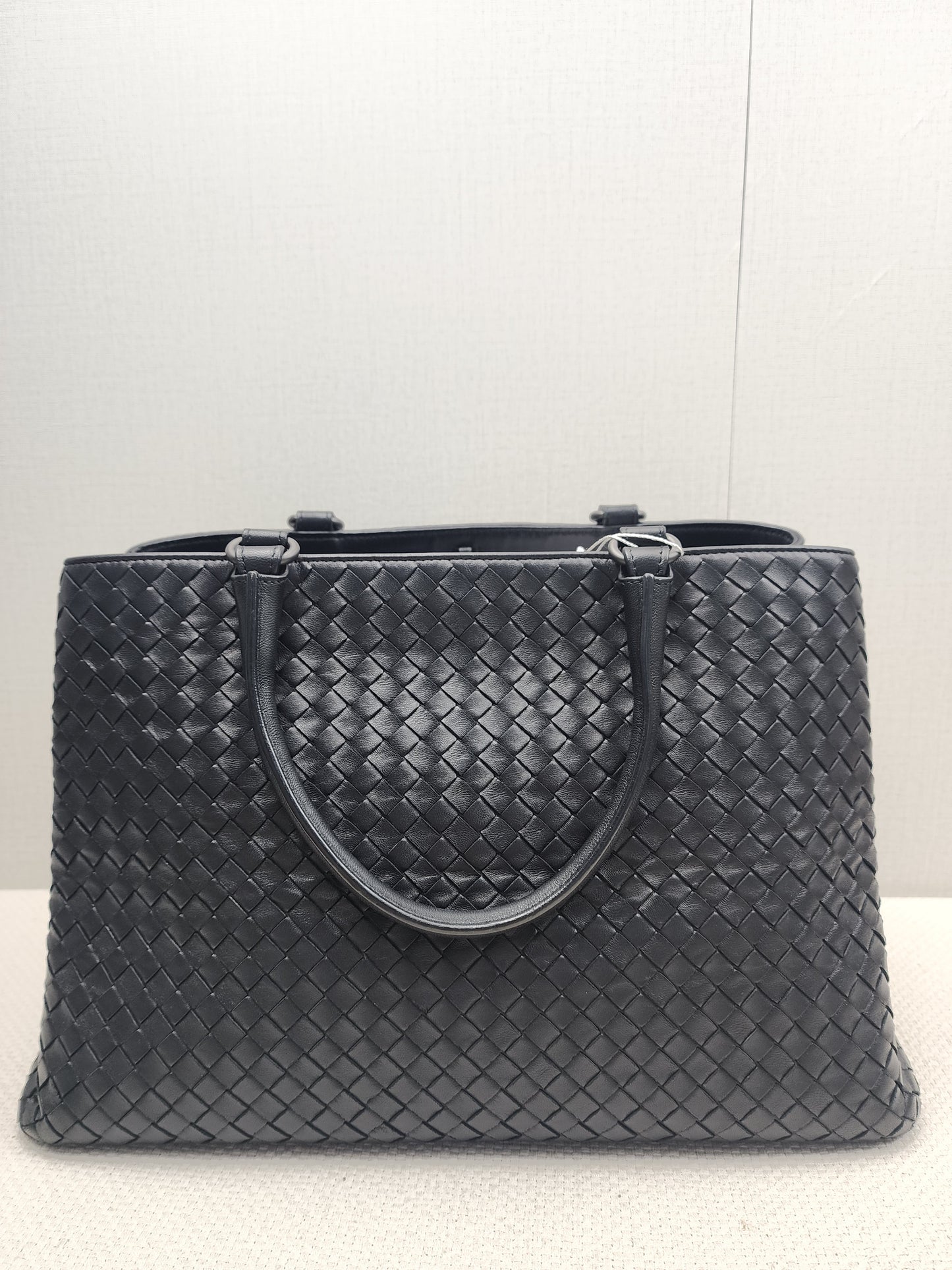 Bottega Veneta Black Intrecciato Milano Tote