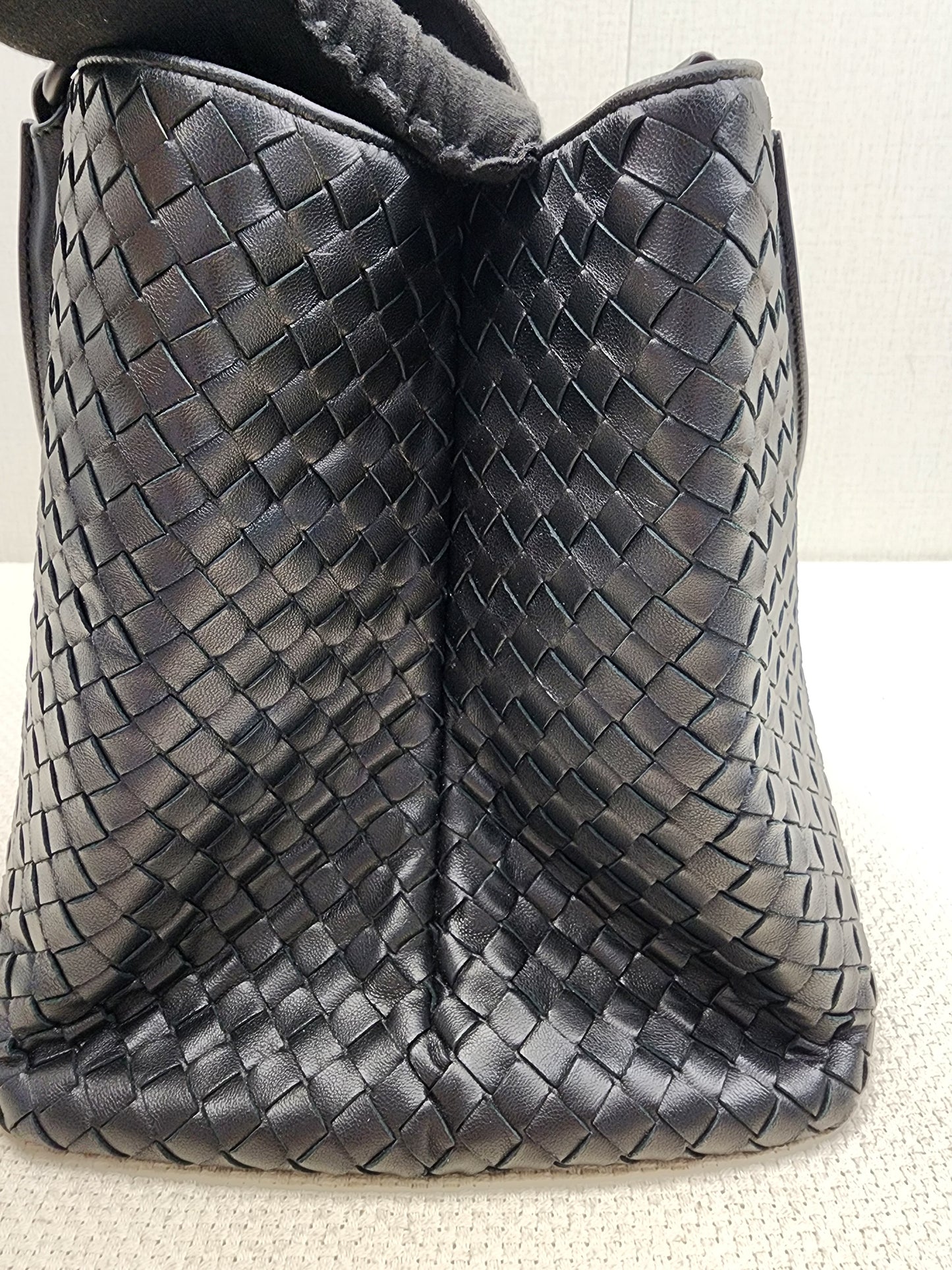 Bottega Veneta Black Intrecciato Milano Tote