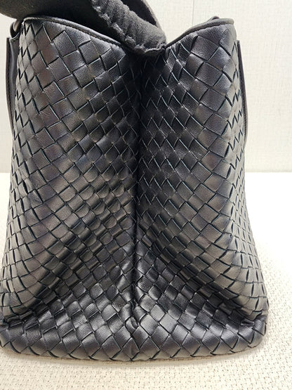 Bottega Veneta Black Intrecciato Milano Tote