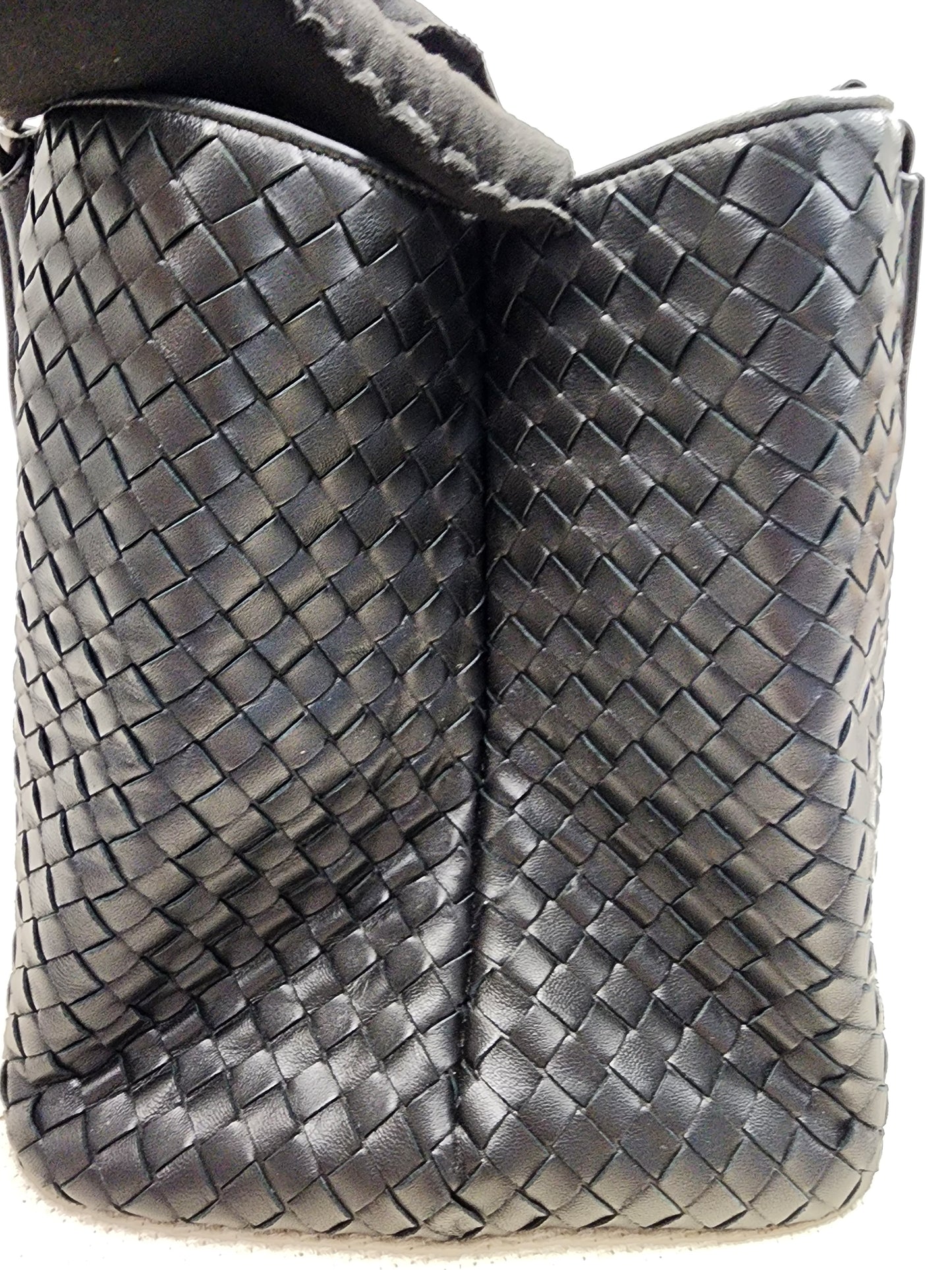 Bottega Veneta Black Intrecciato Milano Tote