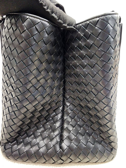 Bottega Veneta Black Intrecciato Milano Tote