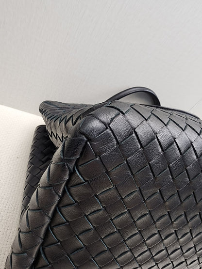 Bottega Veneta Black Intrecciato Milano Tote