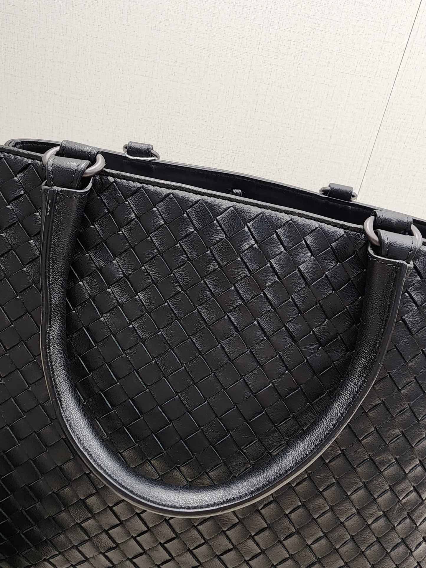 Bottega Veneta Black Intrecciato Milano Tote