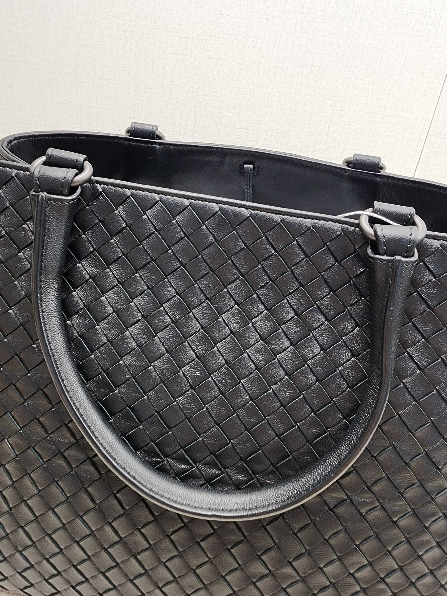 Bottega Veneta Black Intrecciato Milano Tote