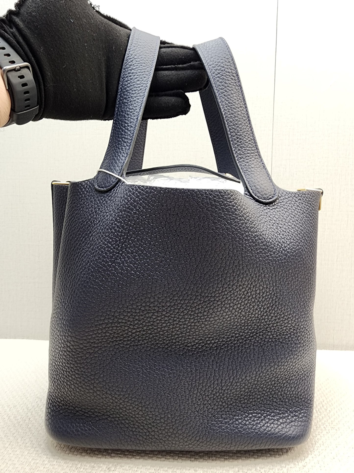 Hermes Bleu Nuit Picotin 22 (GHW)