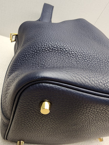 Hermes Bleu Nuit Picotin 22 (GHW)