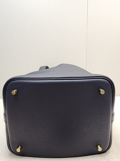 Hermes Bleu Nuit Picotin 22 (GHW)