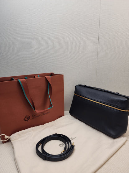 Loro Piana Navy Blue Grained Calfskin Extra Pocket L27 (GHW)