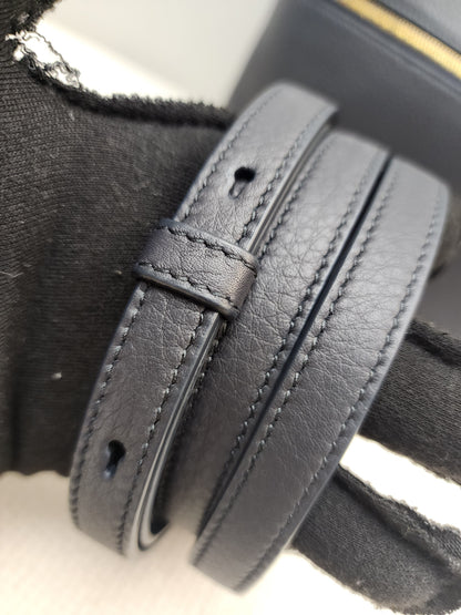 Loro Piana Navy Blue Grained Calfskin Extra Pocket L27 (GHW)
