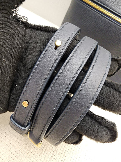 Loro Piana Navy Blue Grained Calfskin Extra Pocket L27 (GHW)