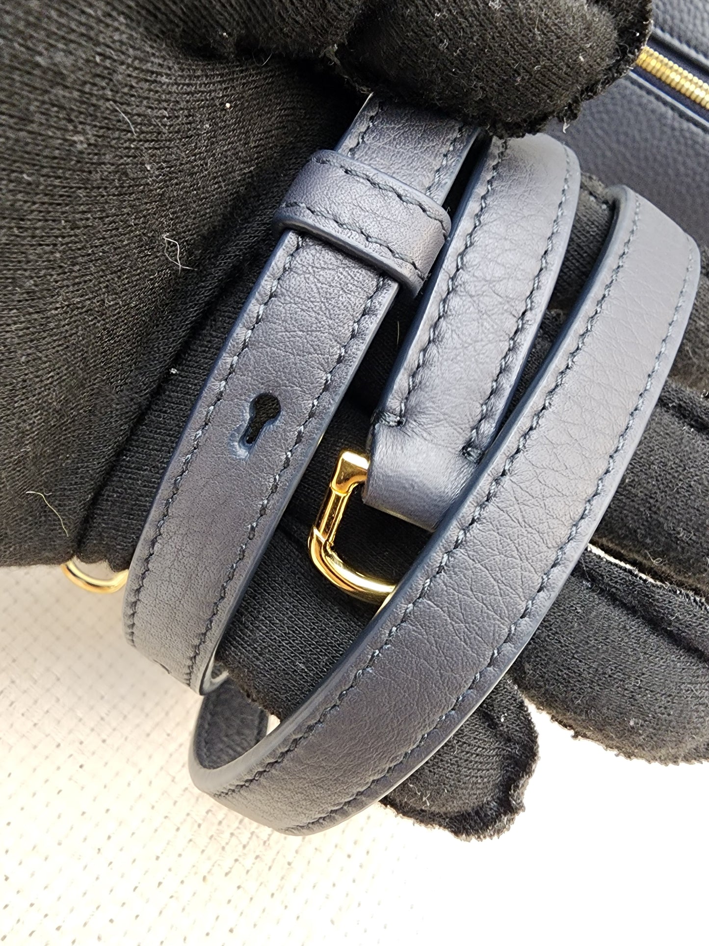 Loro Piana Navy Blue Grained Calfskin Extra Pocket L27 (GHW)