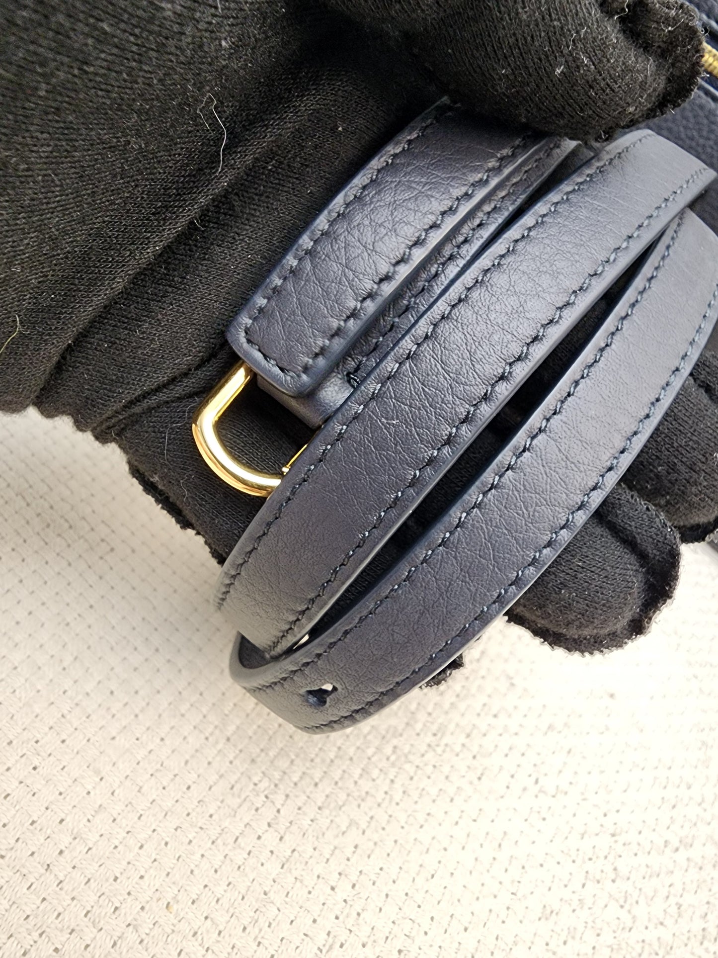 Loro Piana Navy Blue Grained Calfskin Extra Pocket L27 (GHW)