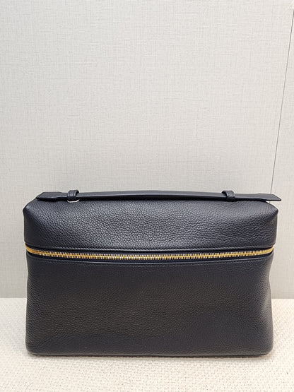 Loro Piana Navy Blue Grained Calfskin Extra Pocket L27 (GHW)