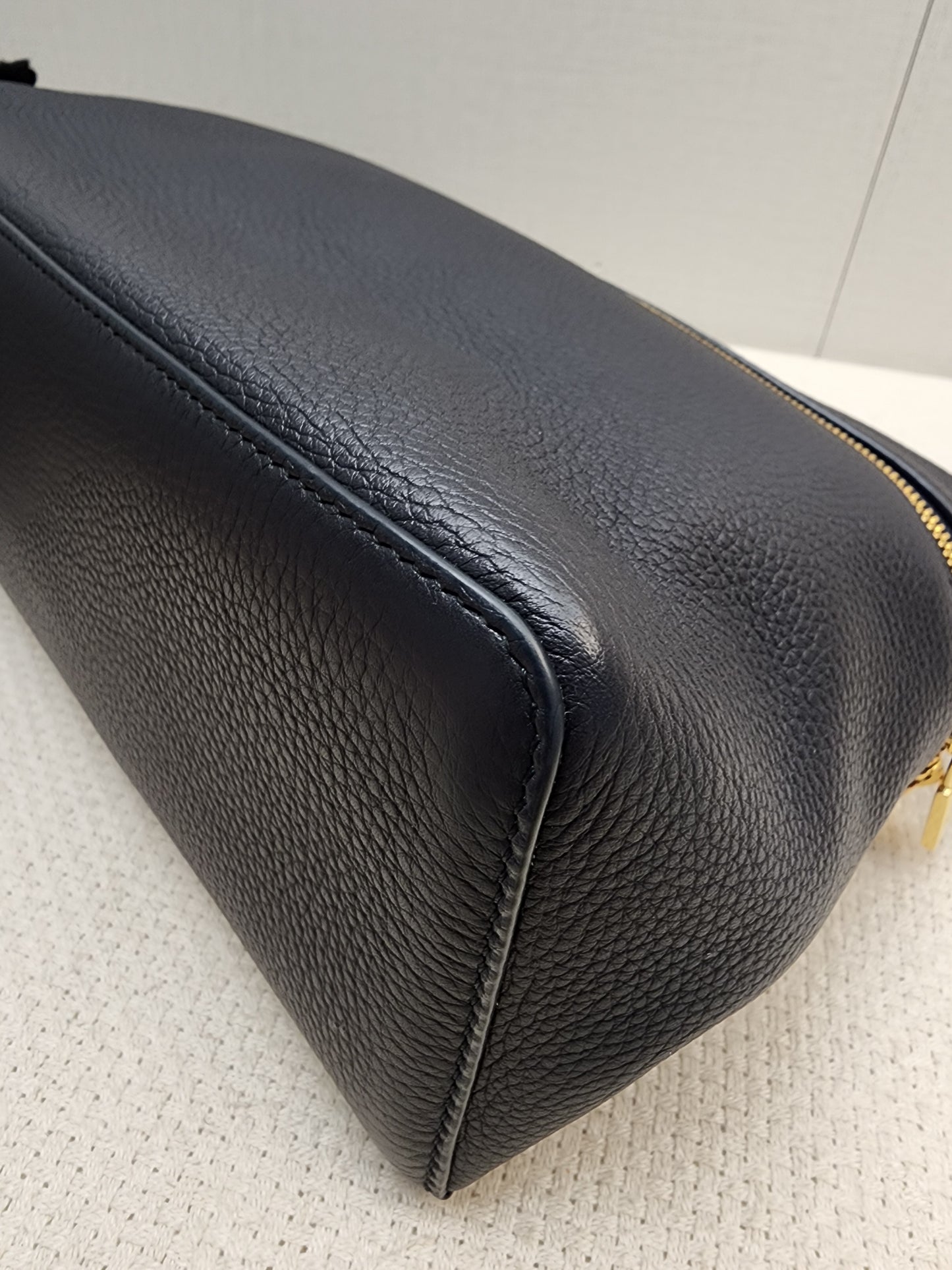 Loro Piana Navy Blue Grained Calfskin Extra Pocket L27 (GHW)