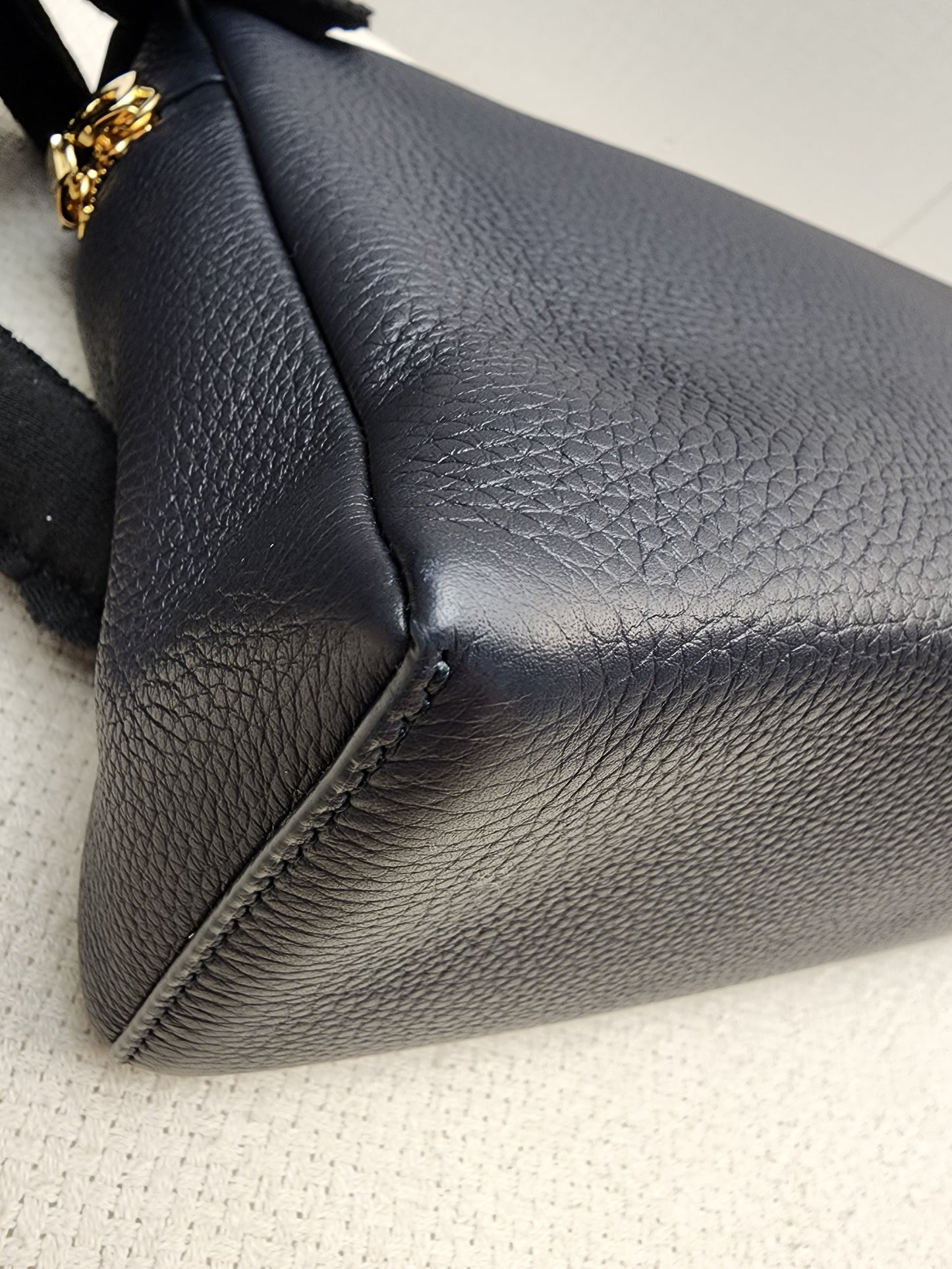 Loro Piana Navy Blue Grained Calfskin Extra Pocket L27 (GHW)