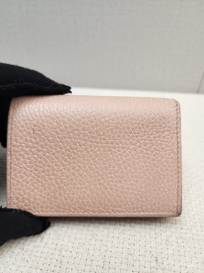 Gucci Pink Calfskin Marmont Compact Wallet (GHW)
