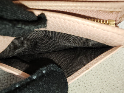 Gucci Pink Calfskin Marmont Compact Wallet (GHW)