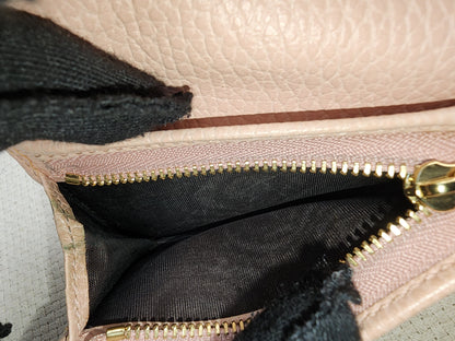 Gucci Pink Calfskin Marmont Compact Wallet (GHW)
