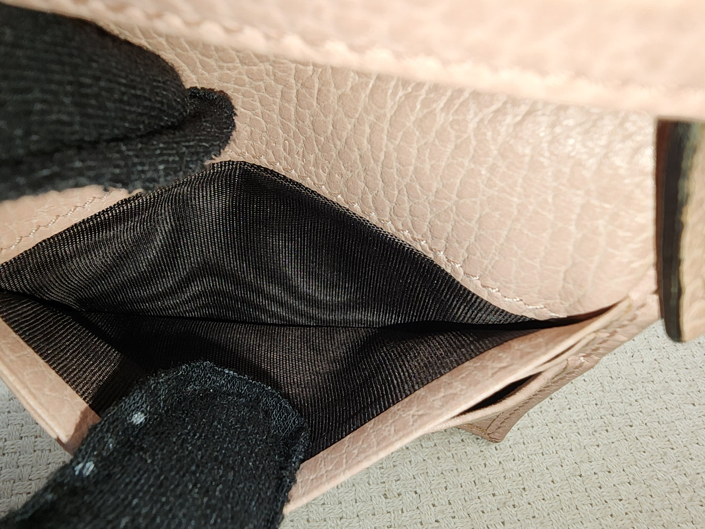Gucci Pink Calfskin Marmont Compact Wallet (GHW)