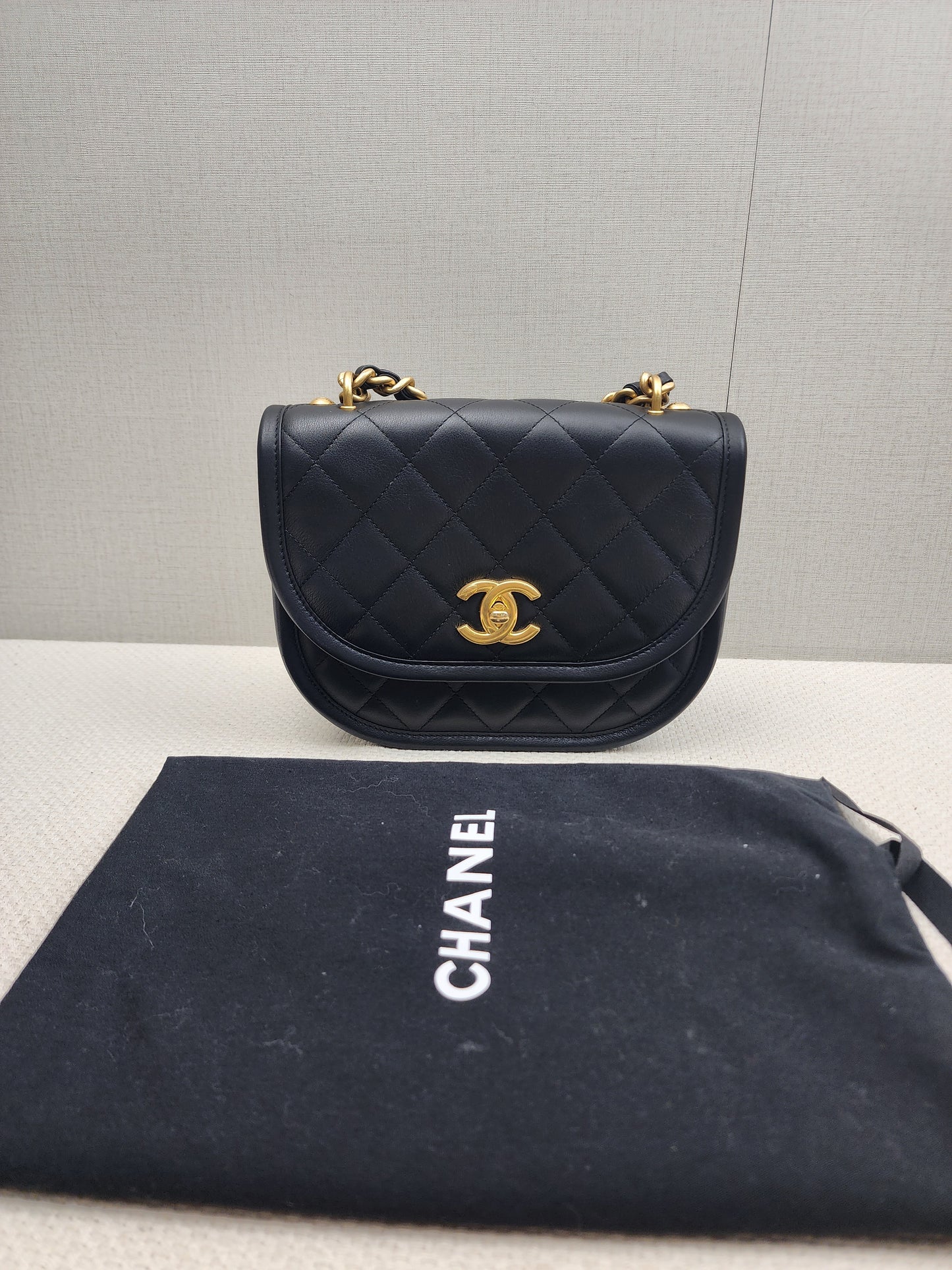 Chanel Black Calfskin 24S Casual Messenger Bag (GHW)