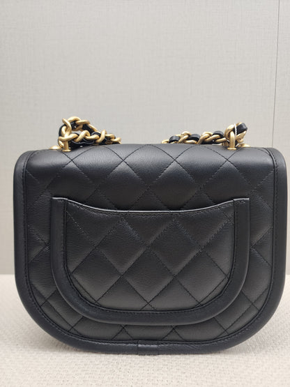 Chanel Black Calfskin 24S Casual Messenger Bag (GHW)