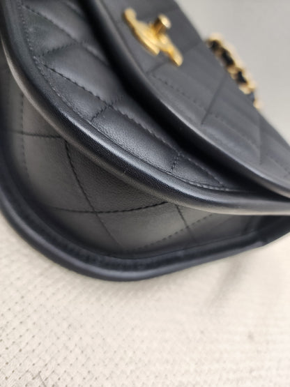 Chanel Black Calfskin 24S Casual Messenger Bag (GHW)