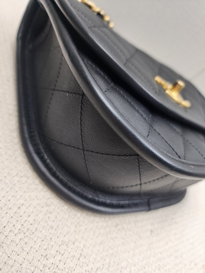 Chanel Black Calfskin 24S Casual Messenger Bag (GHW)