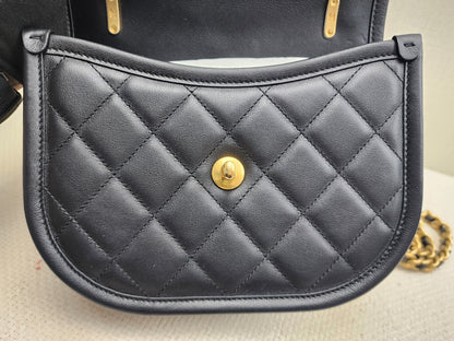 Chanel Black Calfskin 24S Casual Messenger Bag (GHW)
