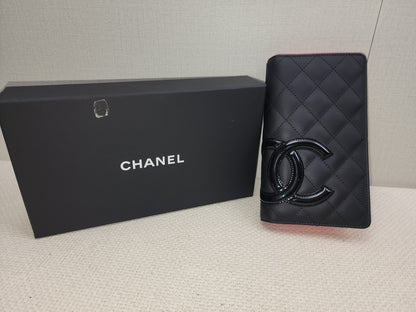 Chanel Black Calfskin Cambon Long Wallet