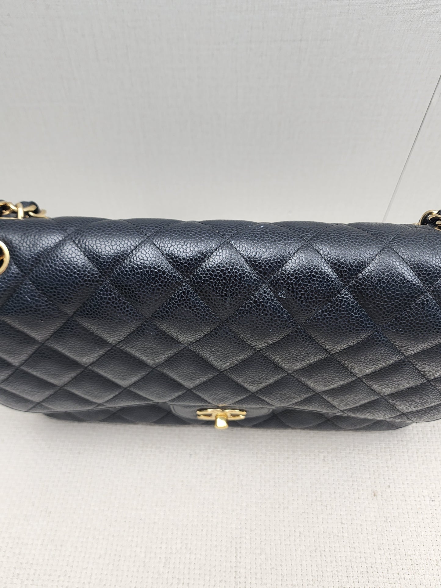 Chanel Black Caviar Classic Jumbo Flap Bag (GHW)