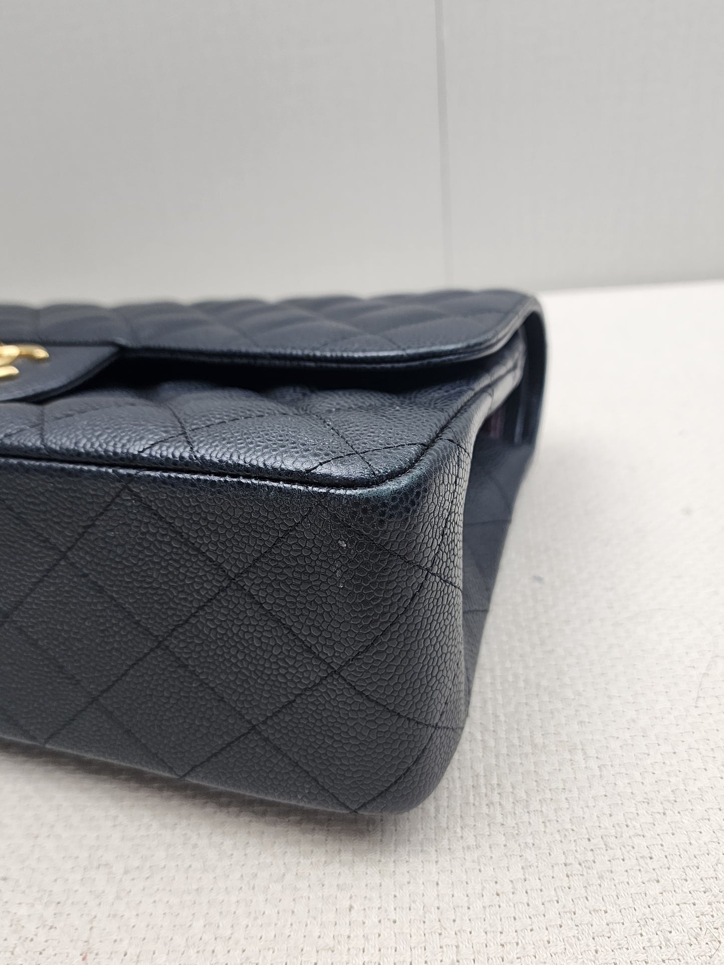 Chanel Black Caviar Classic Jumbo Flap Bag (GHW)